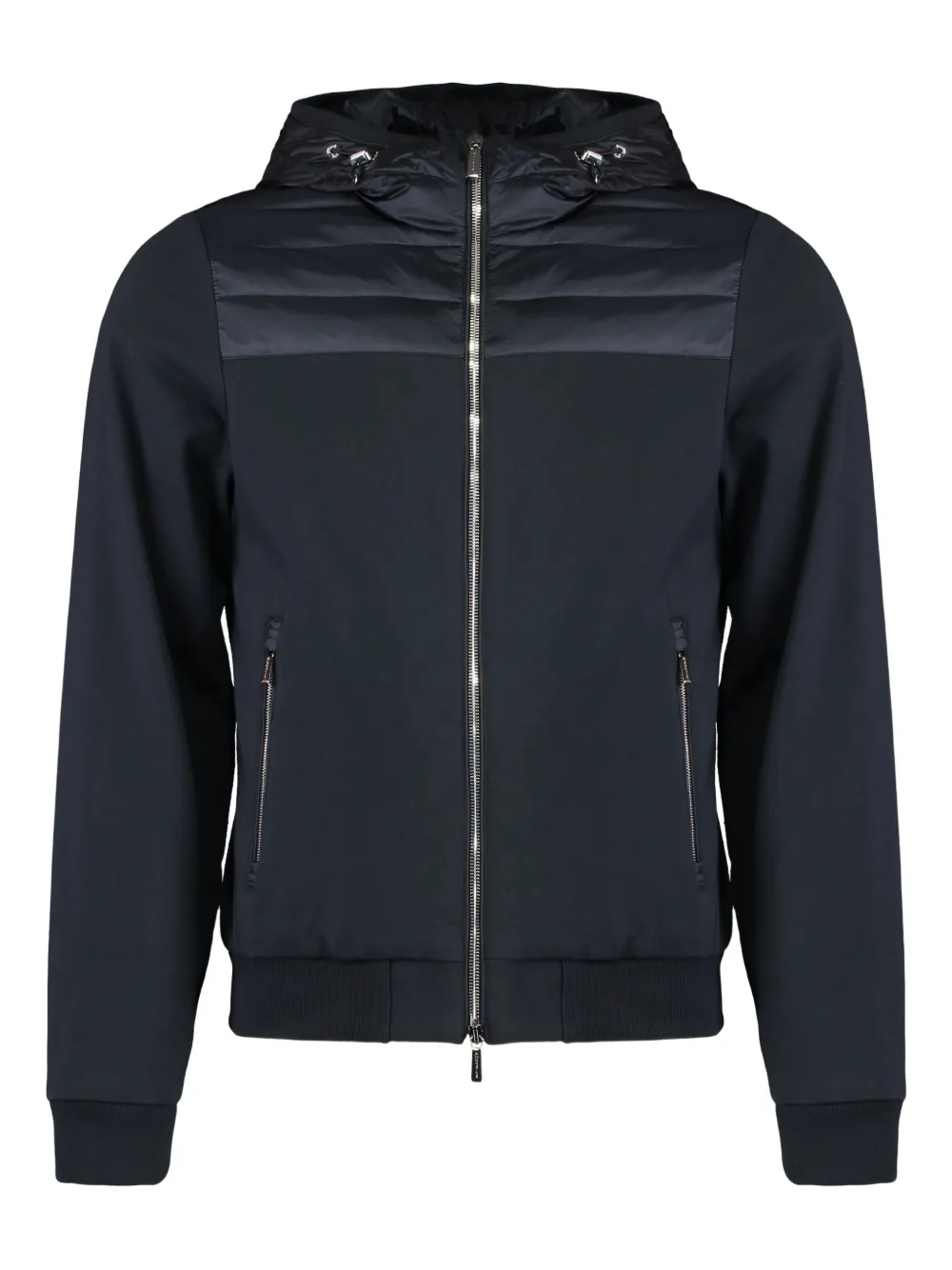 Moorer Hoodie met trekkoord en rits Blauw