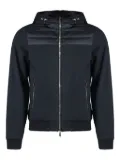 Moorer drawstring-hood full-zip hoodie - Blue