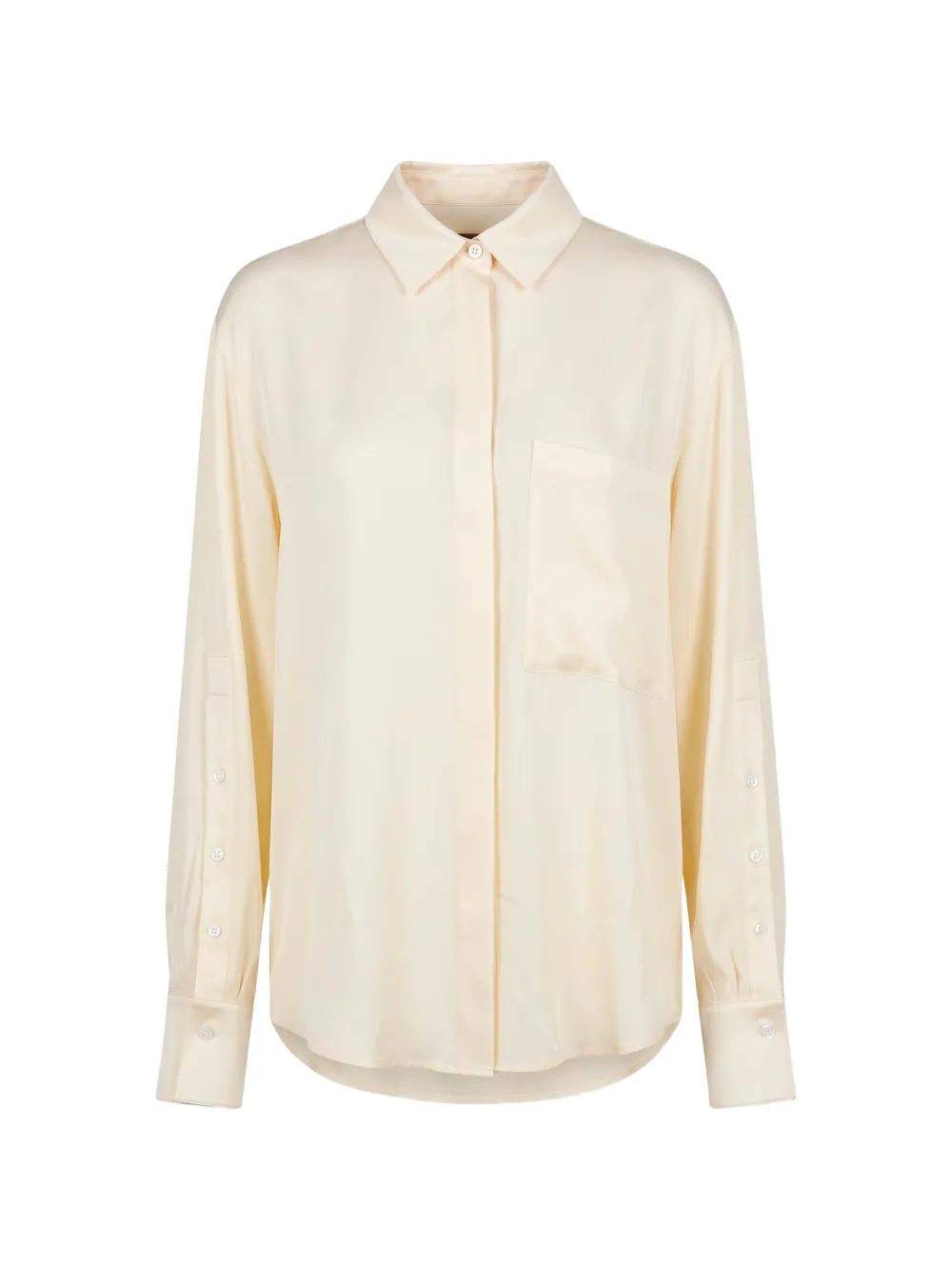 Moorer button-sleeve chest-pocket shirt - Nude