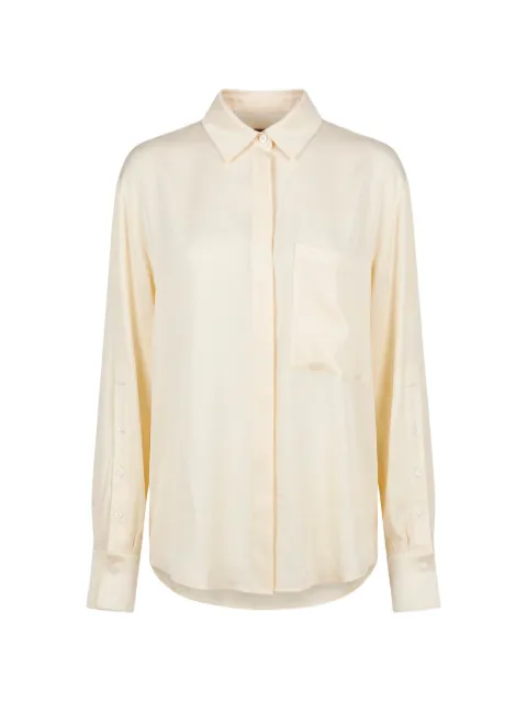 Moorer button-sleeve chest-pocket shirt