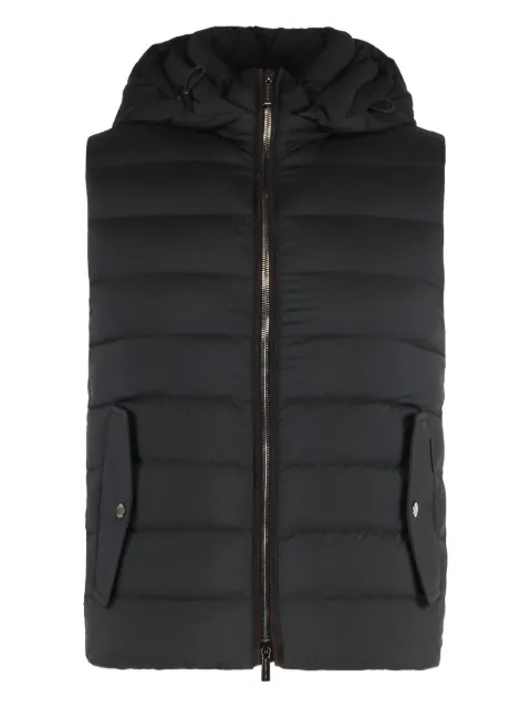 Moorer hooded padded gilet