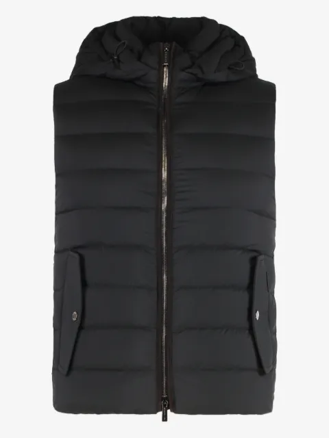Moorer hooded padded gilet