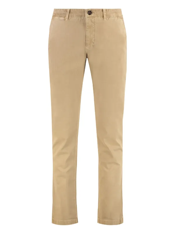 Moorer Button-fastening Trousers in Brown