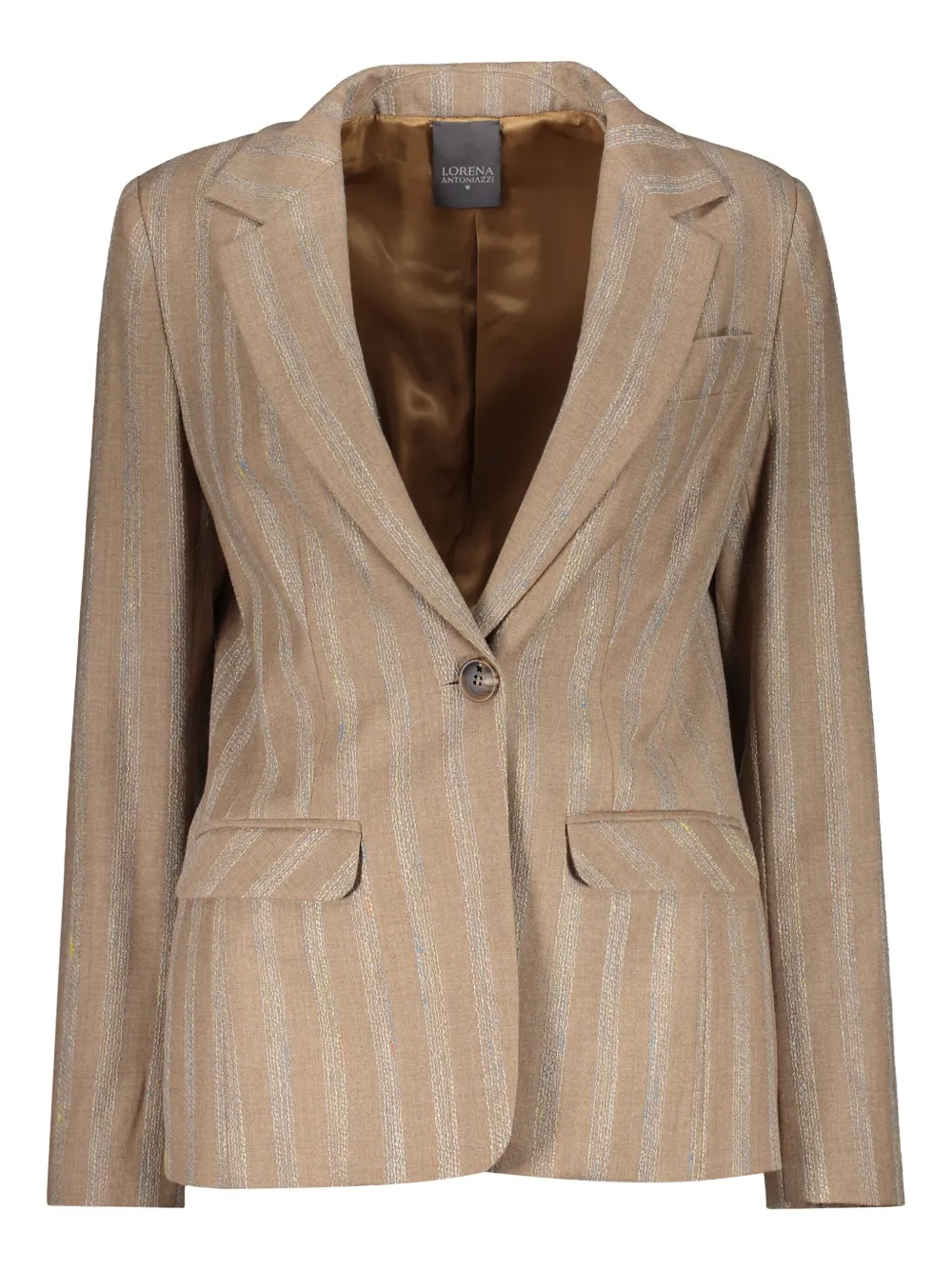 Lorena Antoniazzi Gestreepte blazer Beige