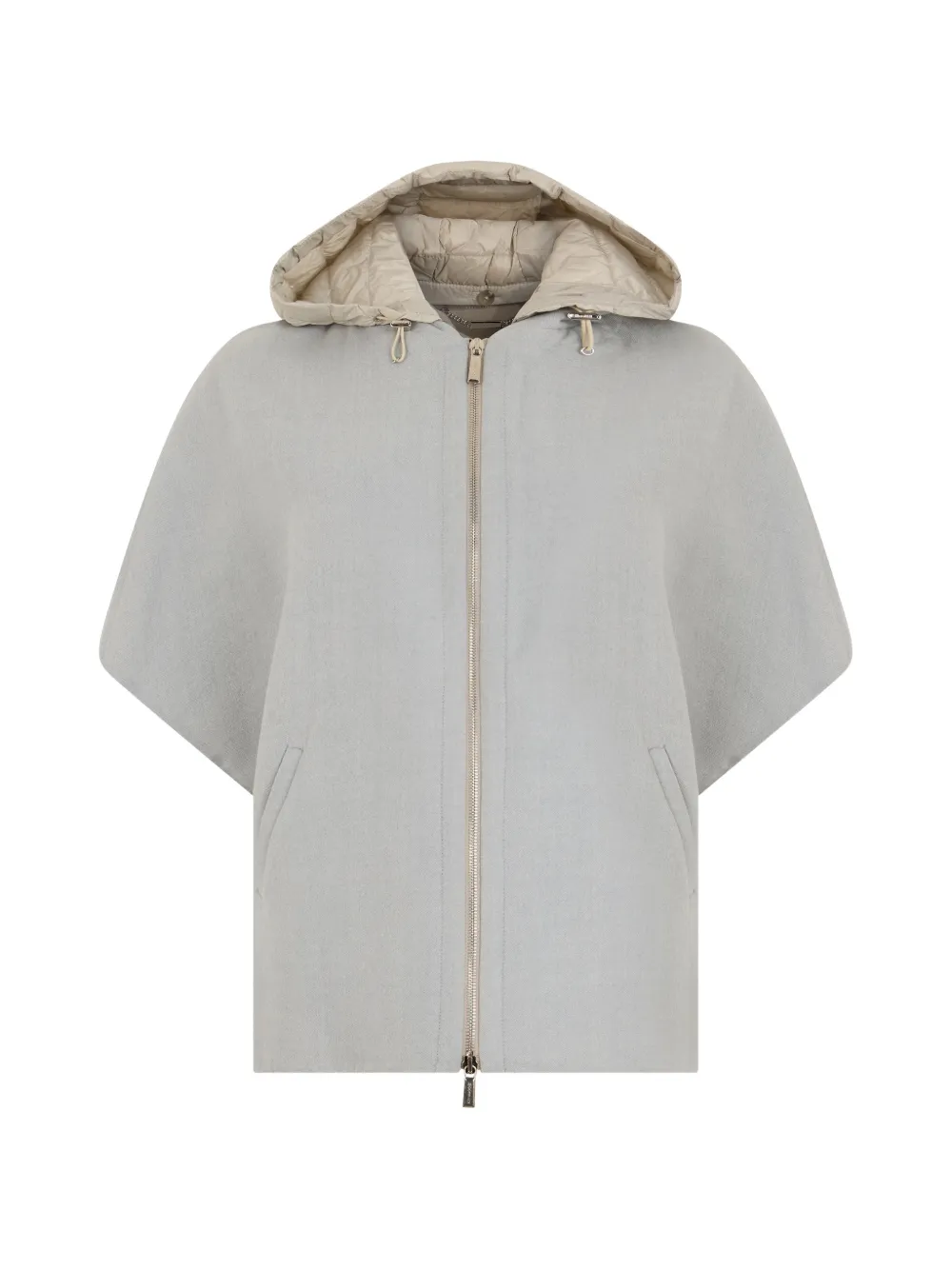 Moorer Luce-Dwr hooded cape-style jacket Grijs
