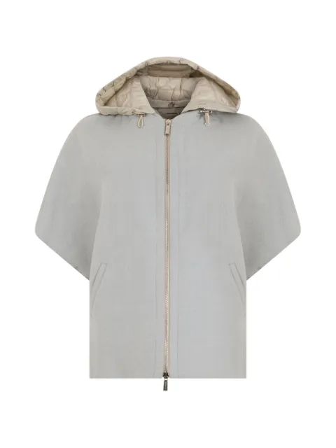 Moorer Luce-Dwr hooded cape-style jacket