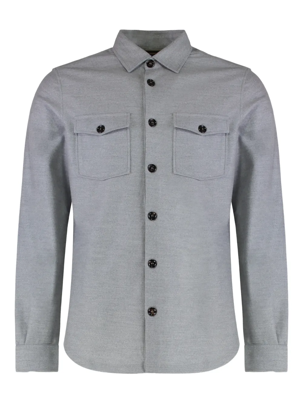 Moorer chest-pocket shirt - Grigio