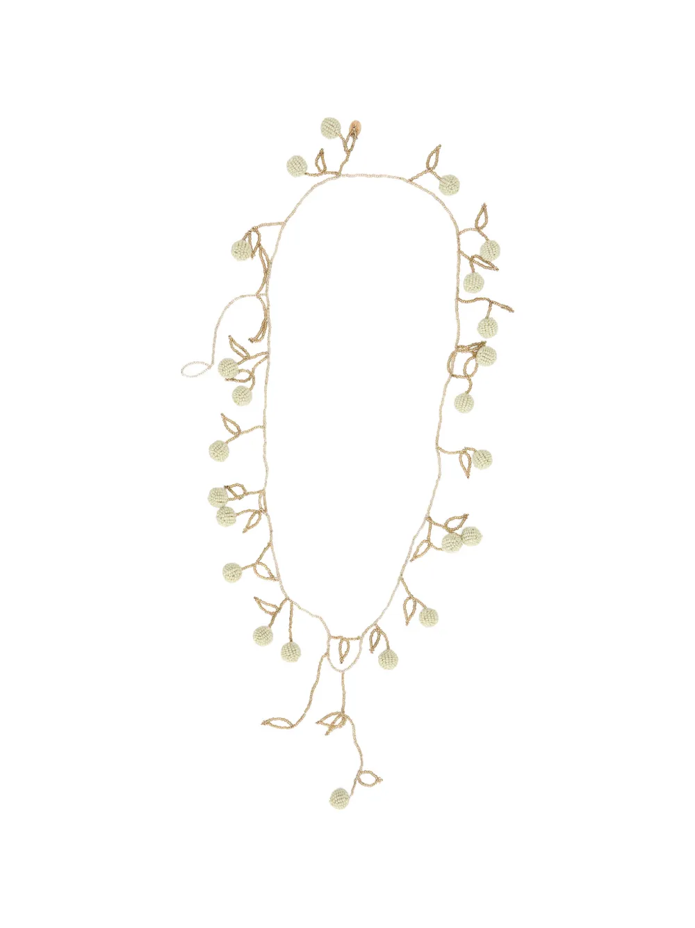 RED(V) beaded leaves necklace - Oro