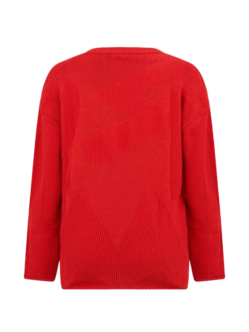 Moorer textured V-neck sweater Rood
