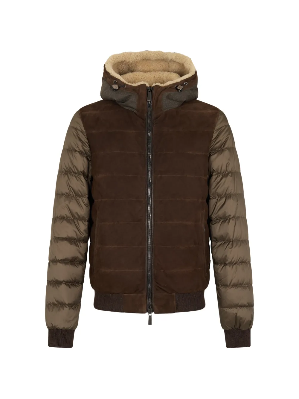 Moorer hooded padded jacket - Verde