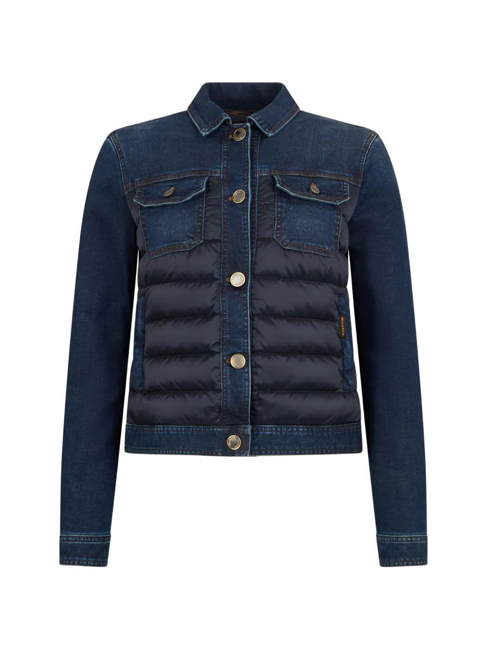 Moorer quilted denim jacket - Blu