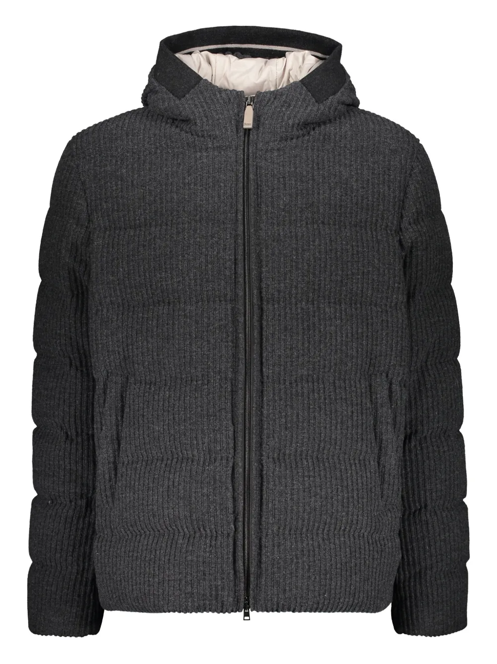 Herno doudoune en maille à design nervuré | gris | Image 1