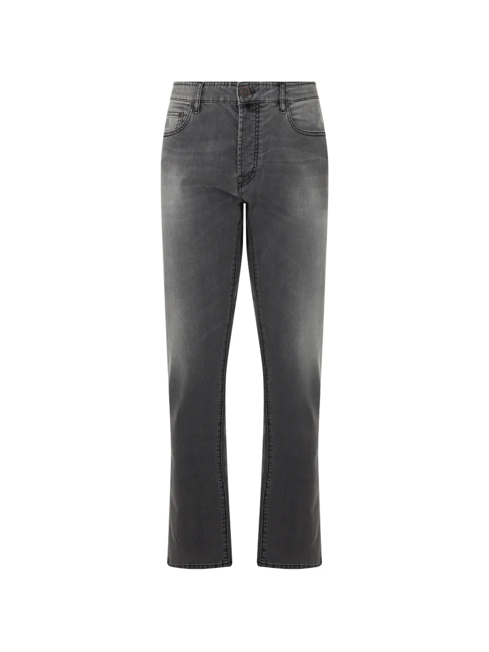 Moorer Faded Five-pocket Jeans In Grey