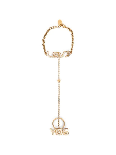 RED(V) pave-set chain hand jewellery