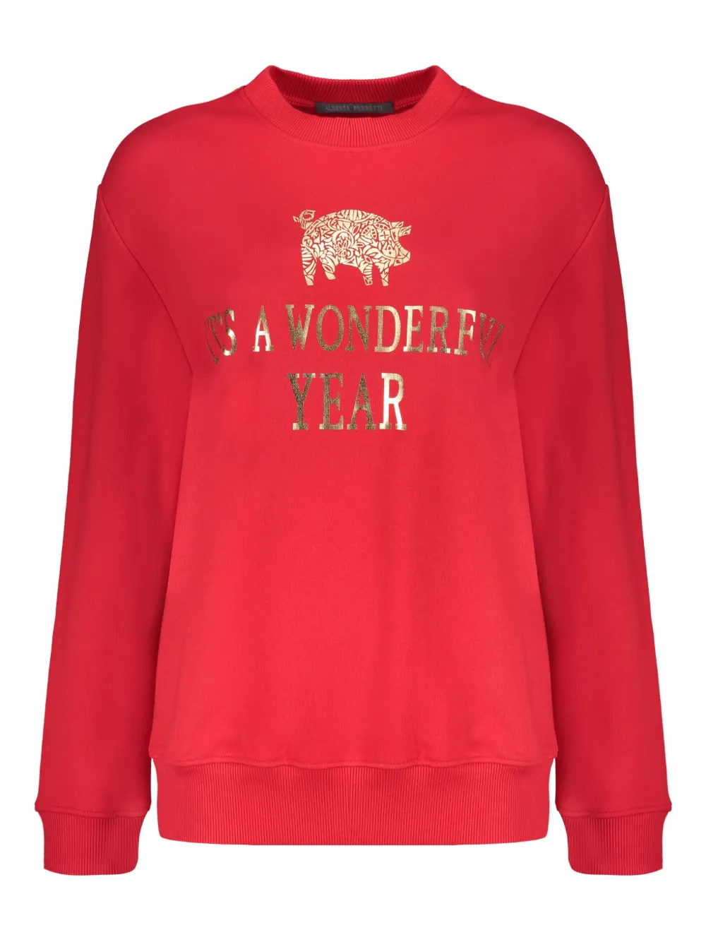 pig-print sweatshirt