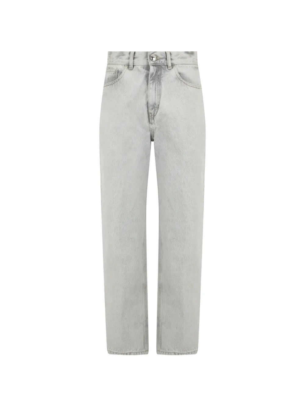 Moorer acid-wash slit-hem jeans - Grau