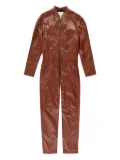 Ferrari leather jumpsuit - Brown