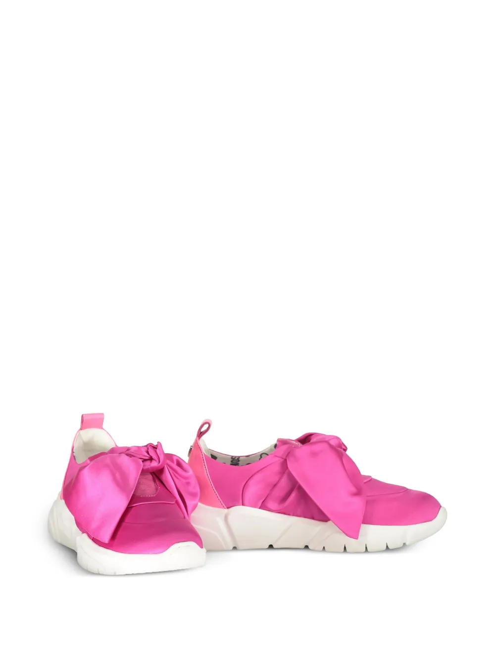 Moschino bow-detail slip-on sneakers - Roze