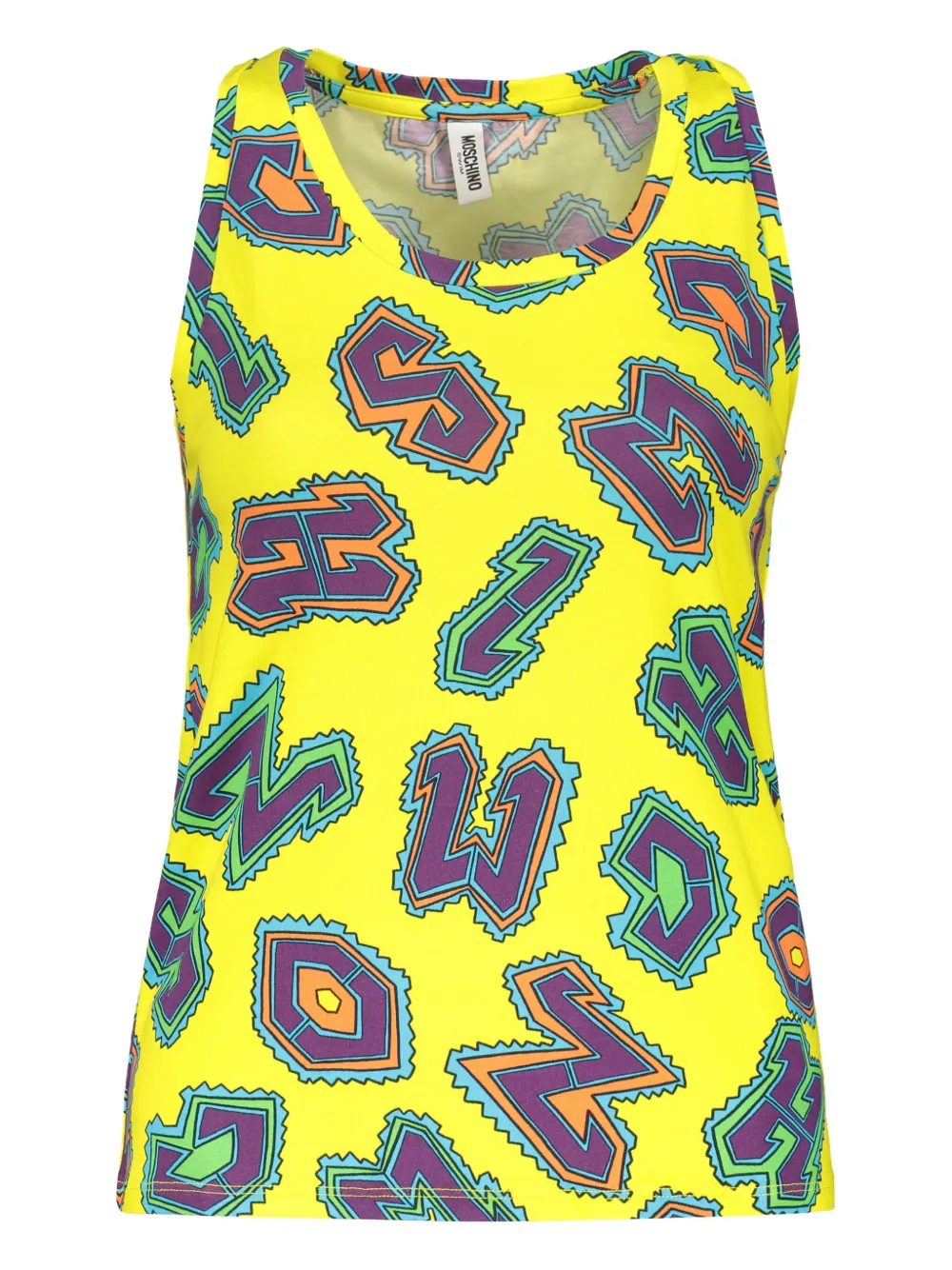 Moschino Tanktop van stretchkatoen Geel