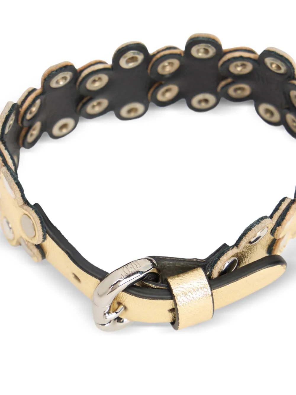 Red(v) Flower Studded Bracelet - Silver 