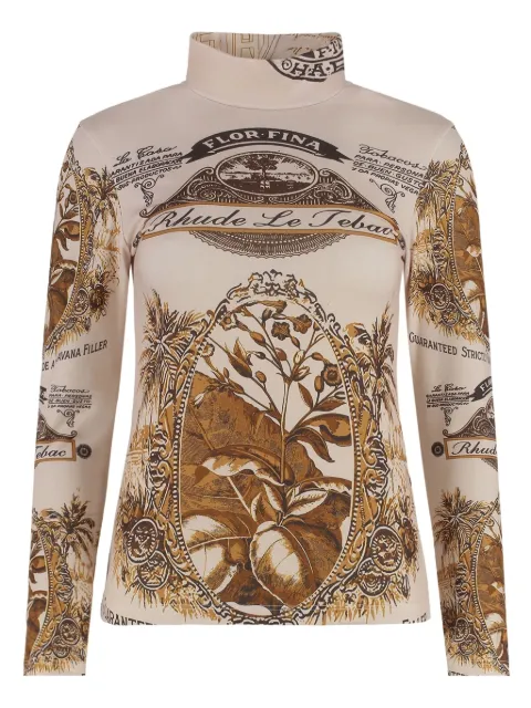 RHUDE printed long-sleeved top