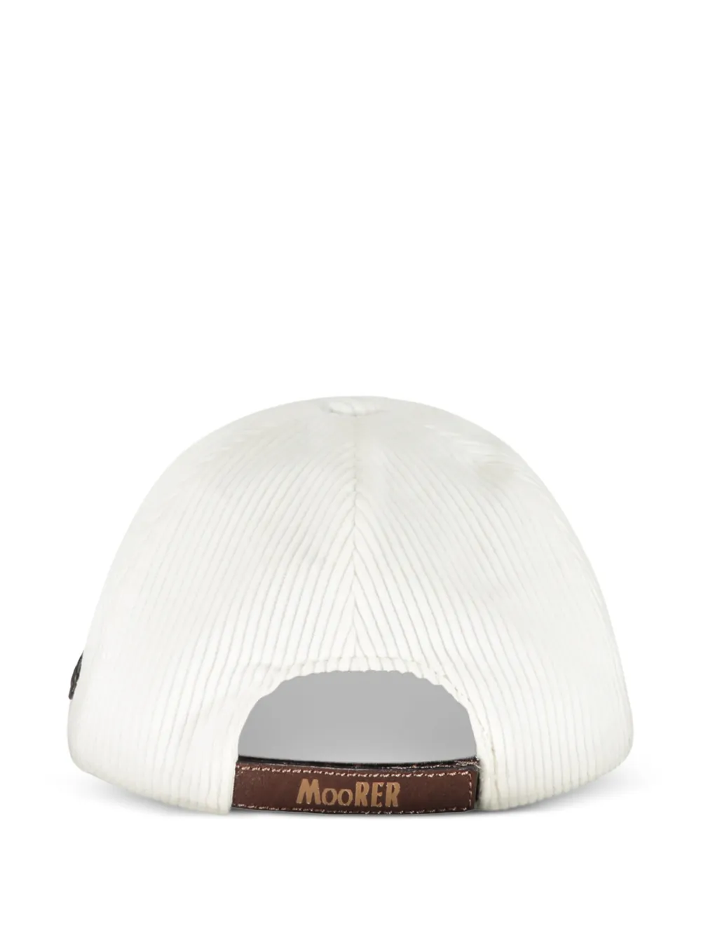 Moorer Ribfluwelen pet Wit