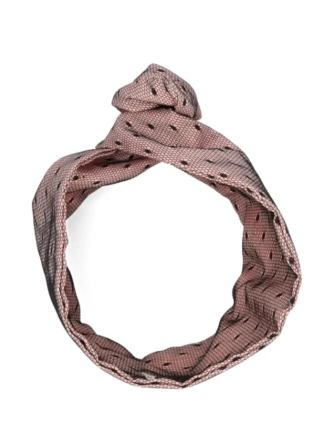 RED(V) knotted polka-dot headband