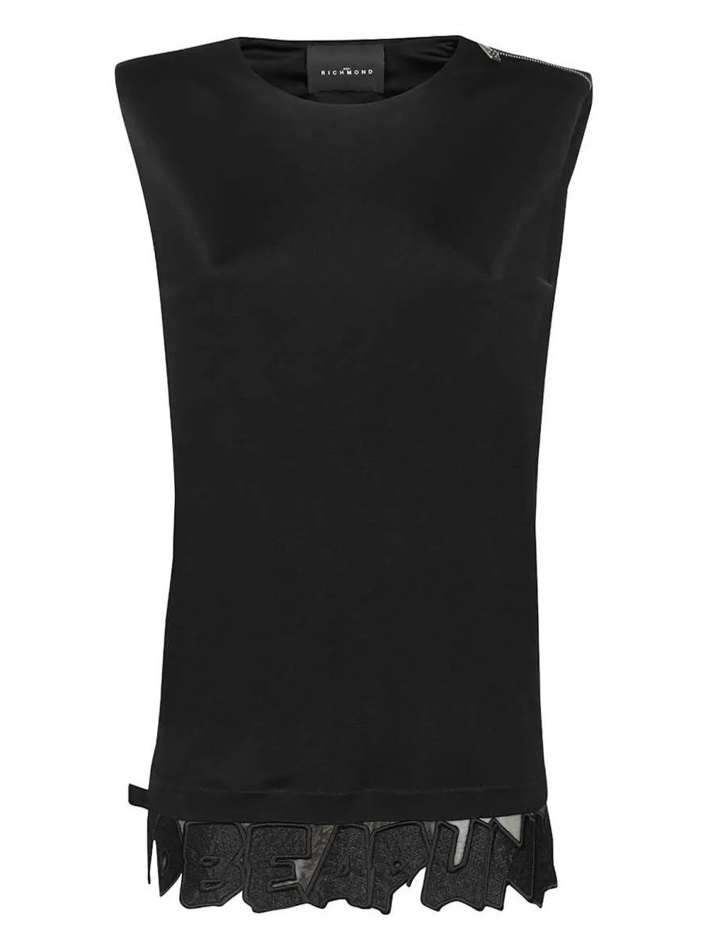 John Richmond Mouwloze top Zwart