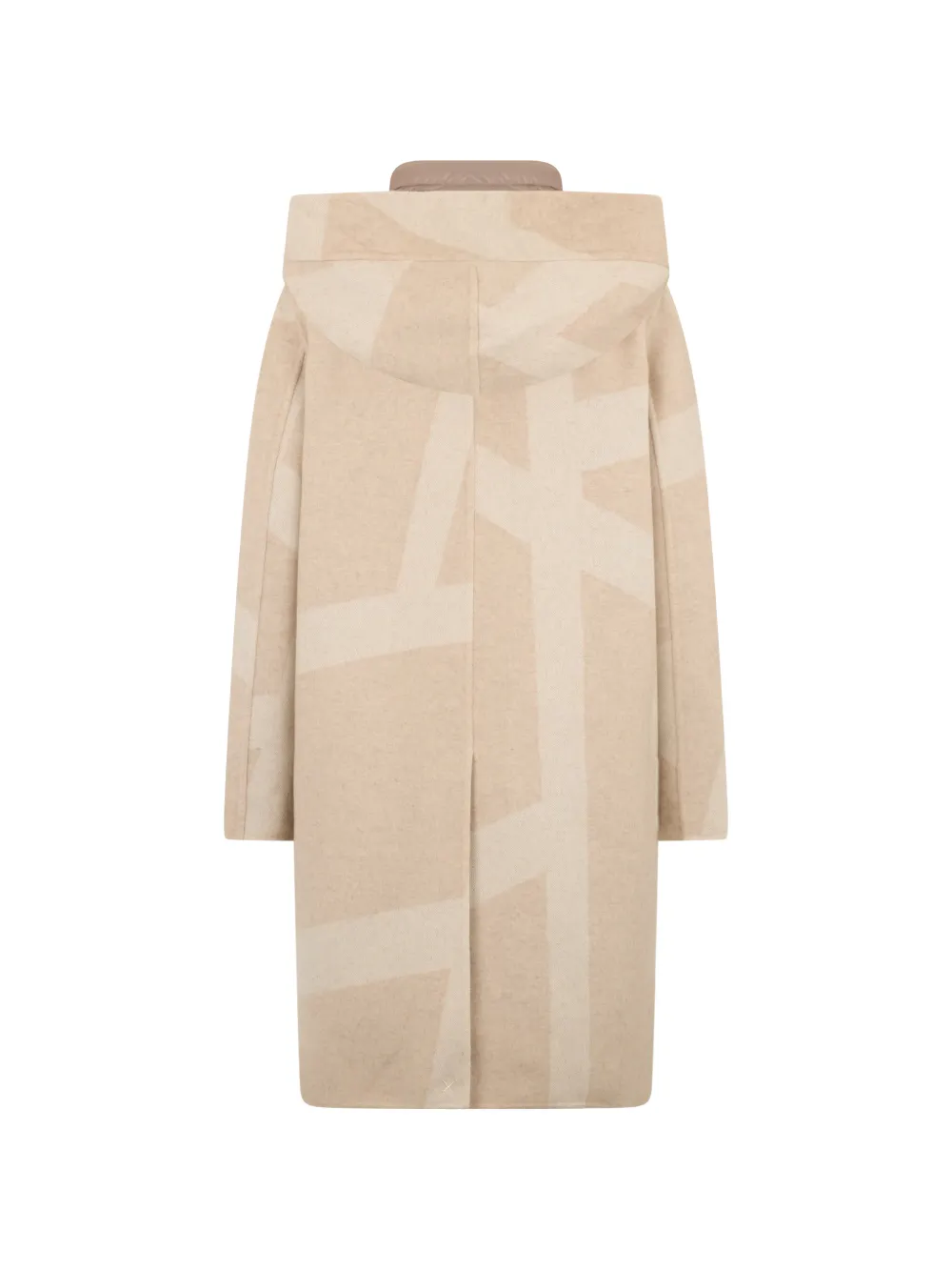  Moorer Hooded Graphic Coat - Neutrals 