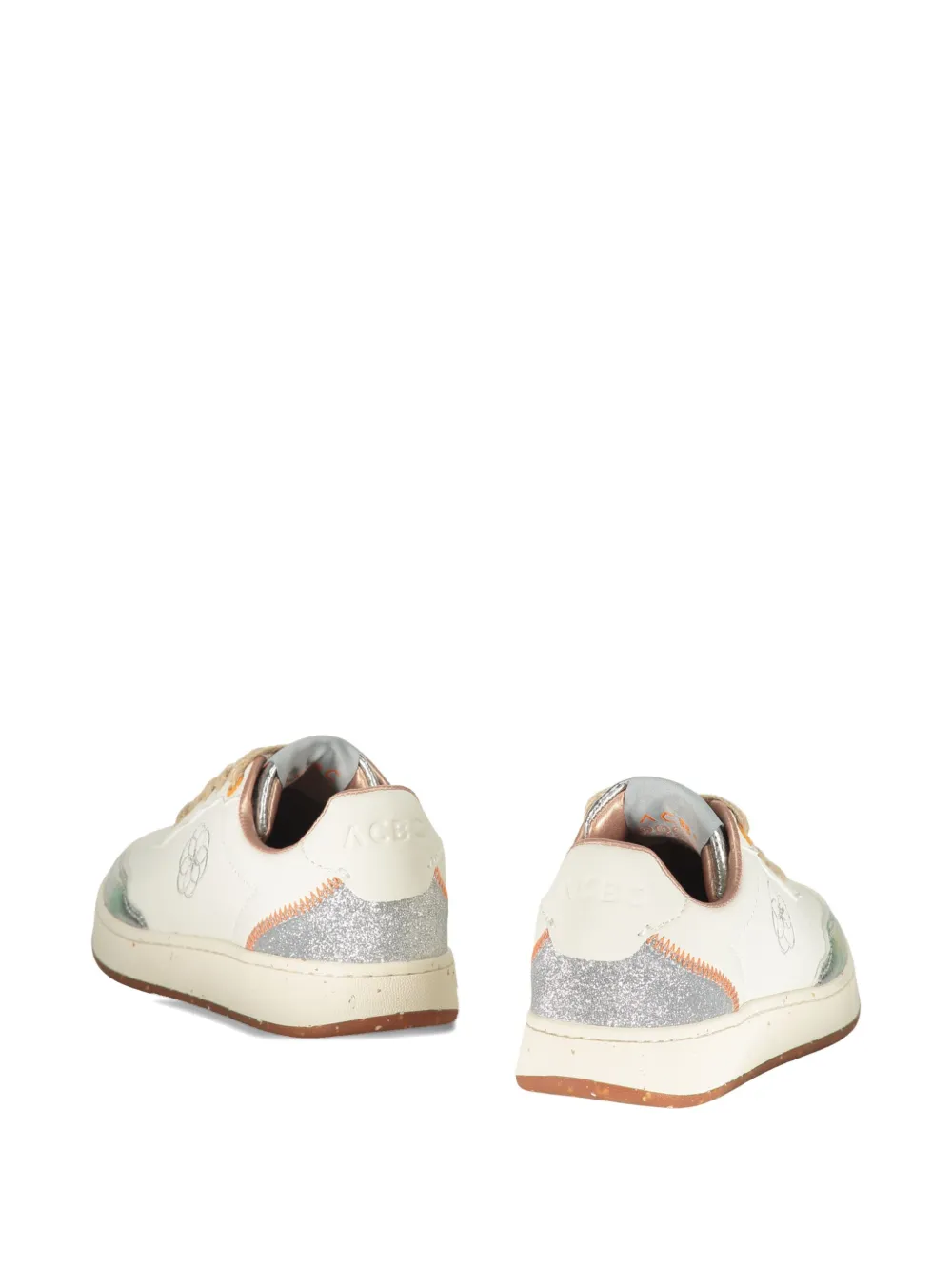 ACBC Evergreen Flower sneakers met glitter Wit