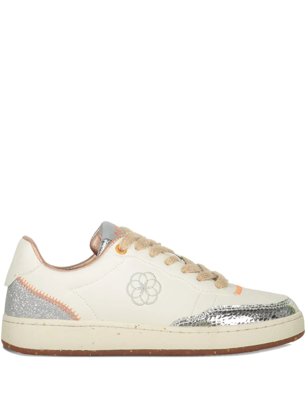 ACBC Evergreen Flower sneakers met glitter Wit