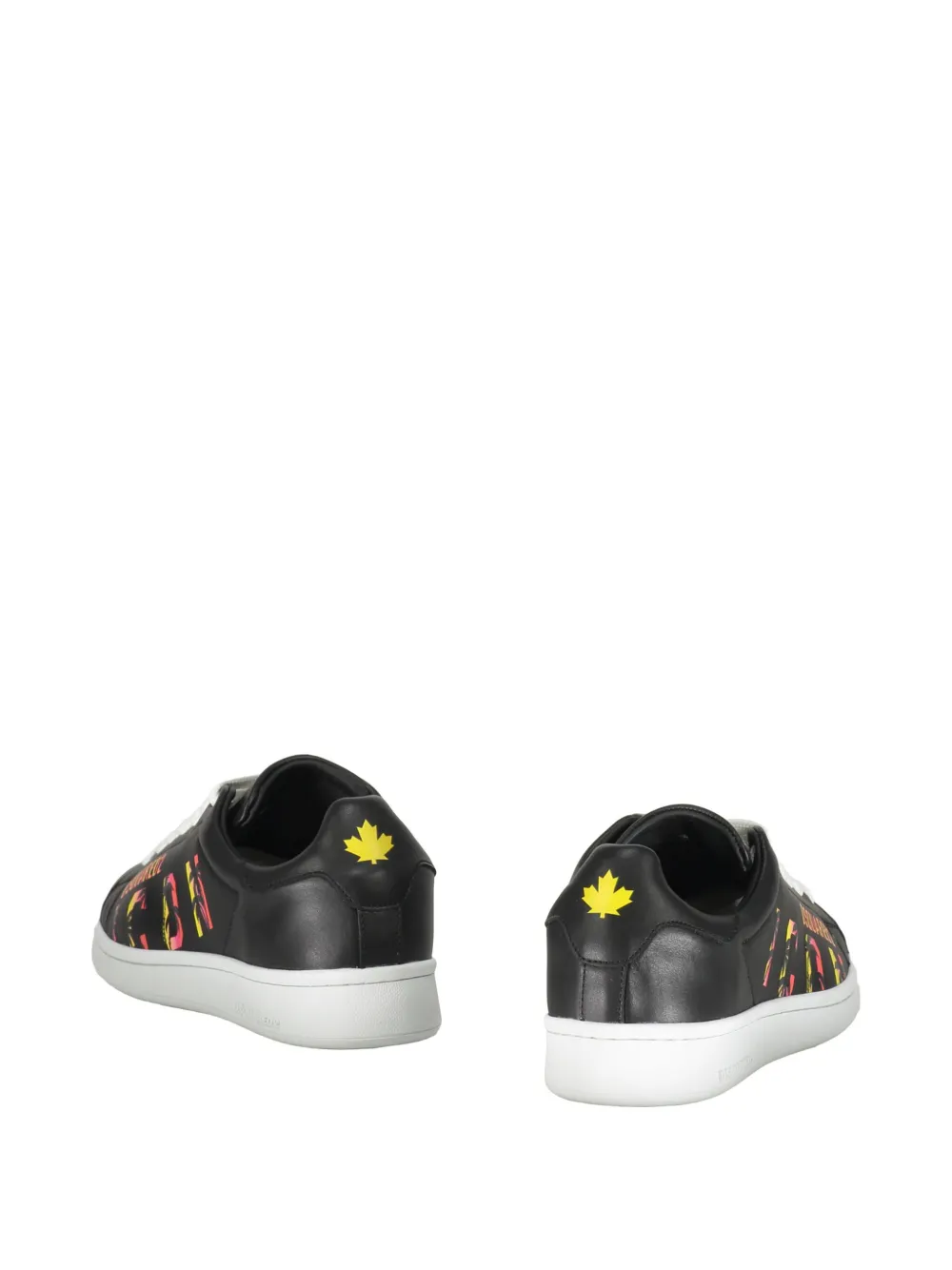 Dsquared2 Leather Low-top Sneakers In Black
