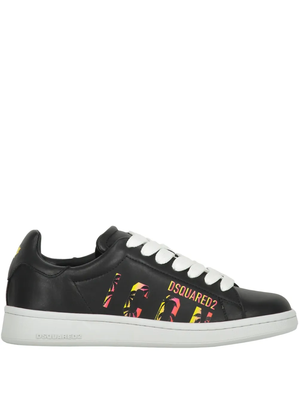 Dsquared2 Leather Low-top Sneakers In Black
