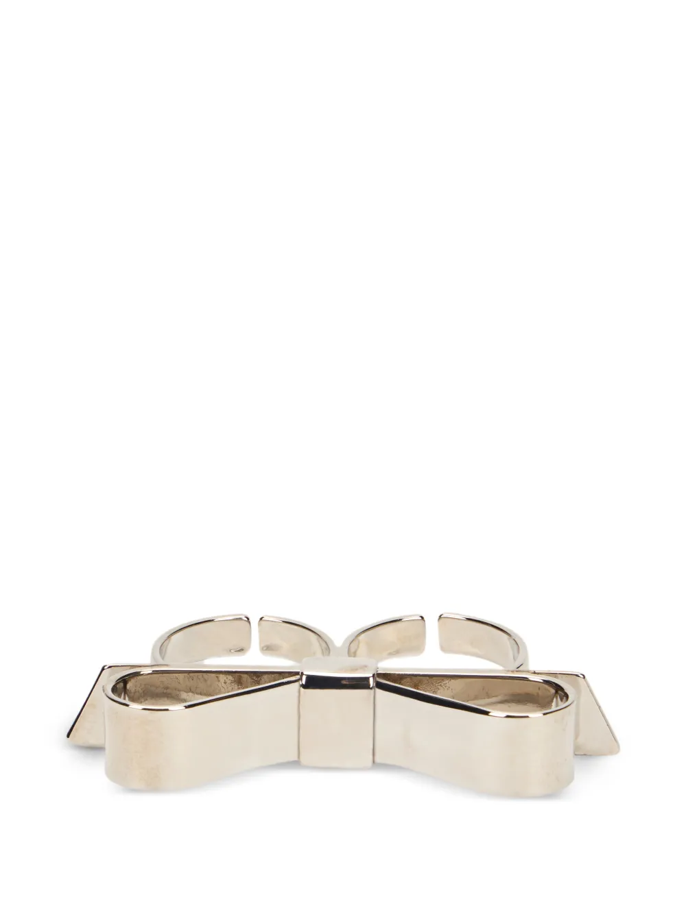 RED(V) bow ring - Silber