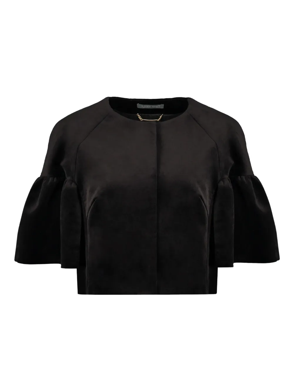 Alberta Ferretti Fluwelen jack Zwart
