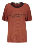 Philosophy Di Lorenzo Serafini striped T-shirt - Brown