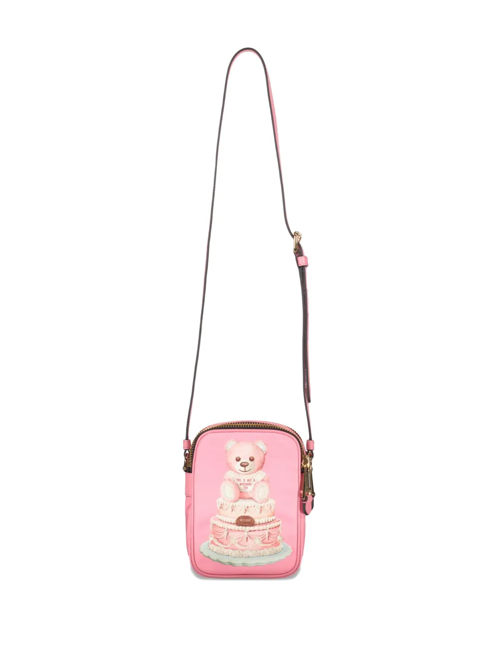 Moschino Teddy bear-print shoulder bag Roze