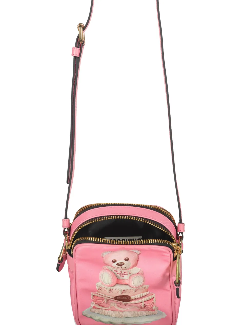 Moschino Teddy bear-print shoulder bag Roze