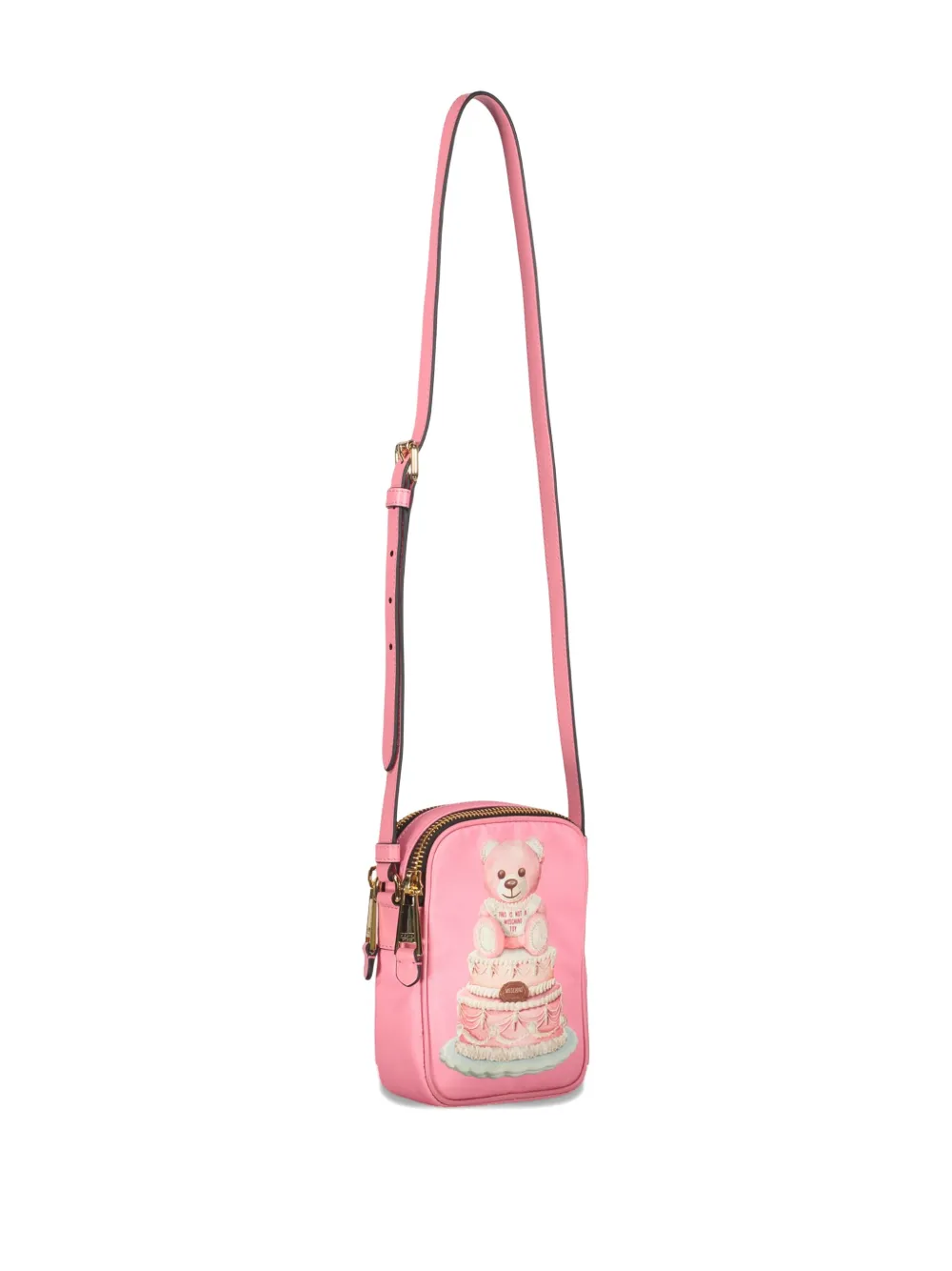 Moschino Teddy bear-print shoulder bag Roze