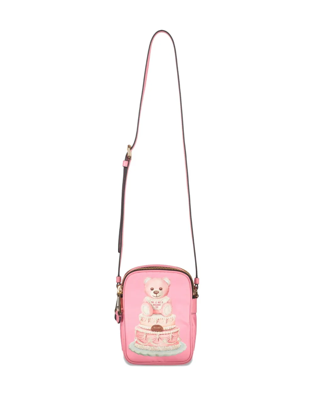 Moschino Teddy bear-print shoulder bag Roze
