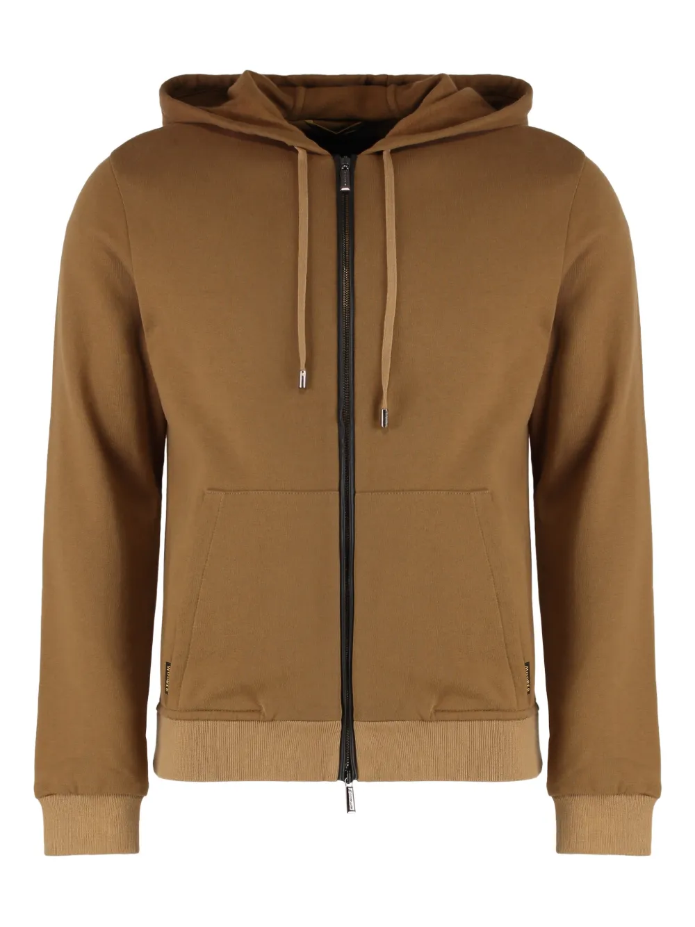 Moorer Taran-LIL zip-up hoodie - Marrone