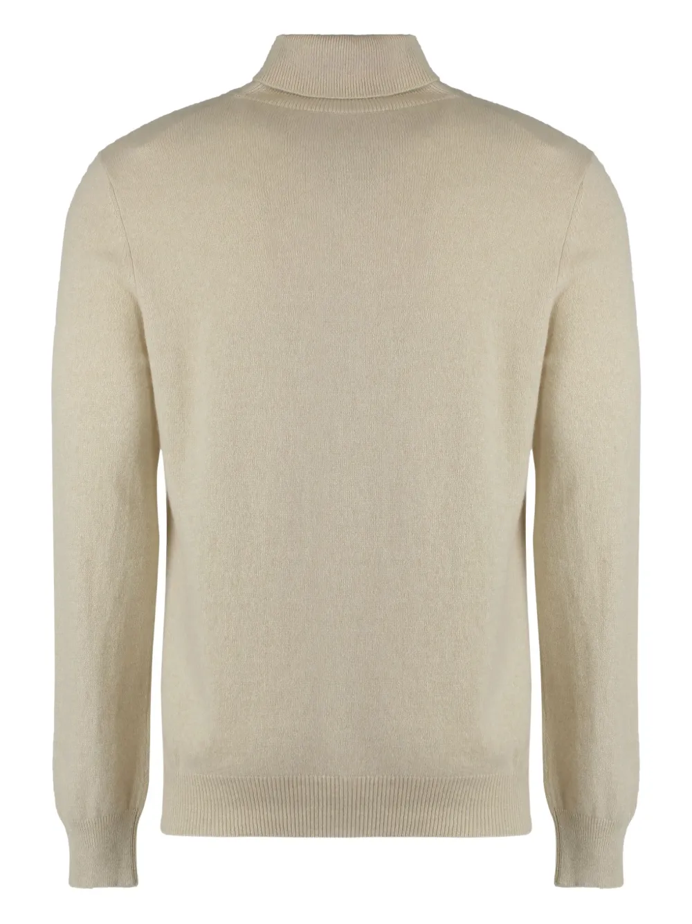 Moorer ribbed turtleneck pullover Beige