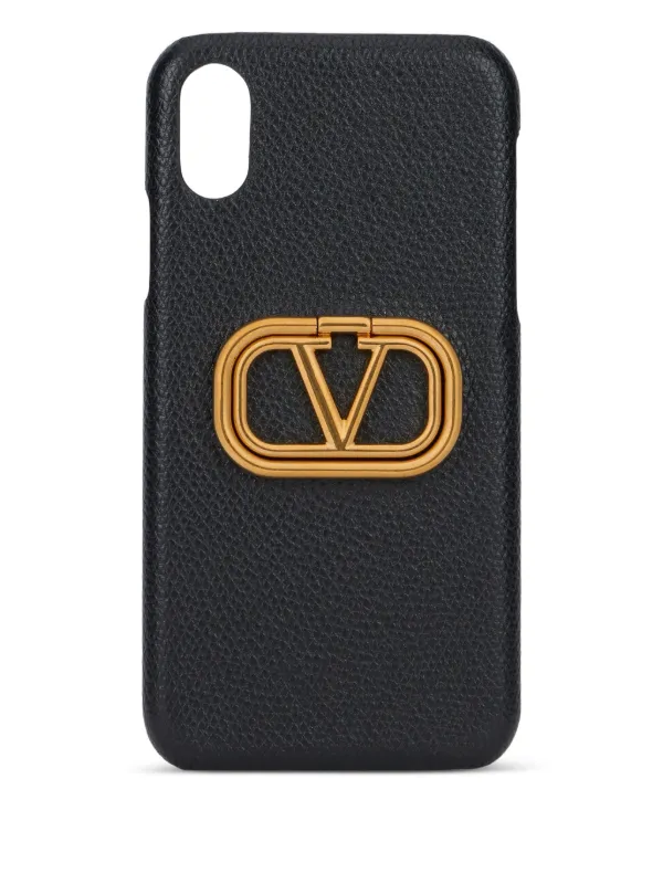Valentino Garavani Vロゴ iPhone X ケース | ブラック | FARFETCH JP