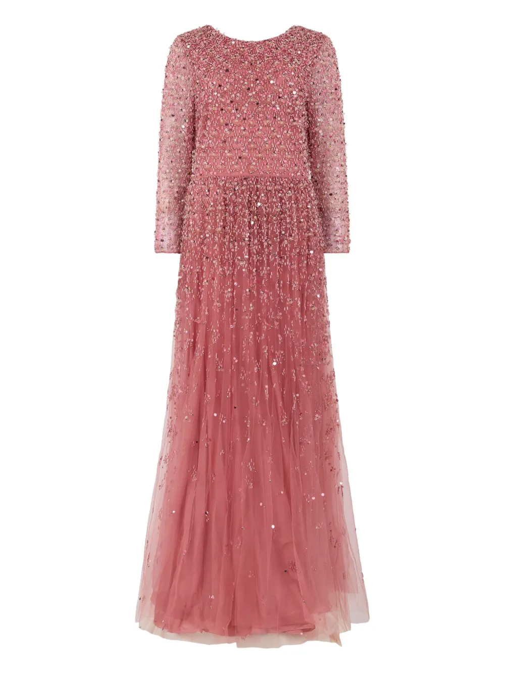Valentino Sequin-embellished Maxi Dress In Pink