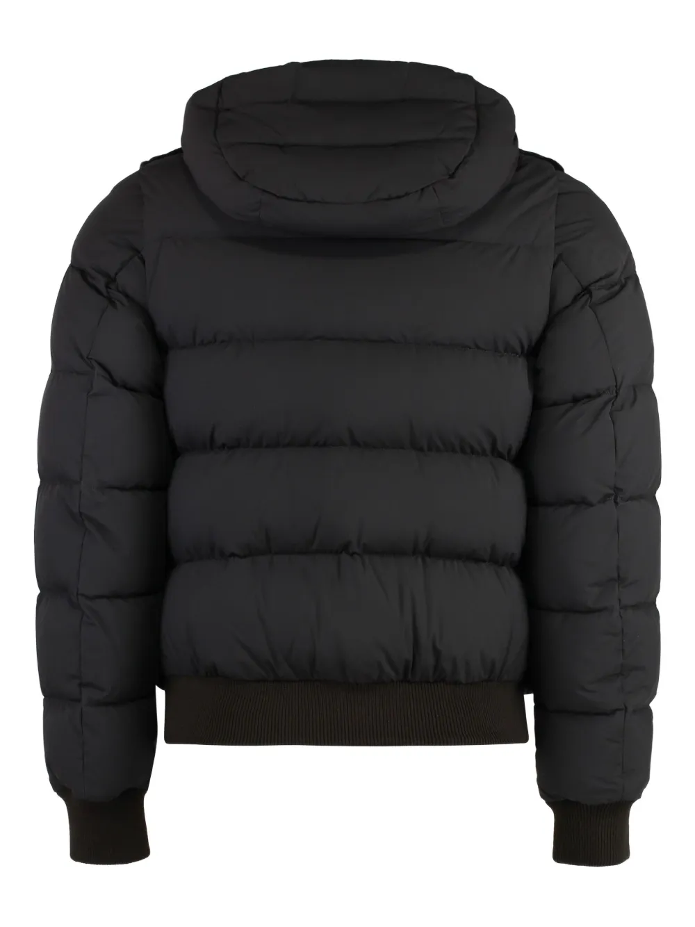 Moorer fur-panel zip-up jacket Zwart