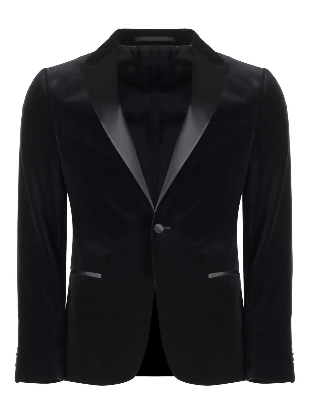 Zegna Velvet Blazer In Schwarz