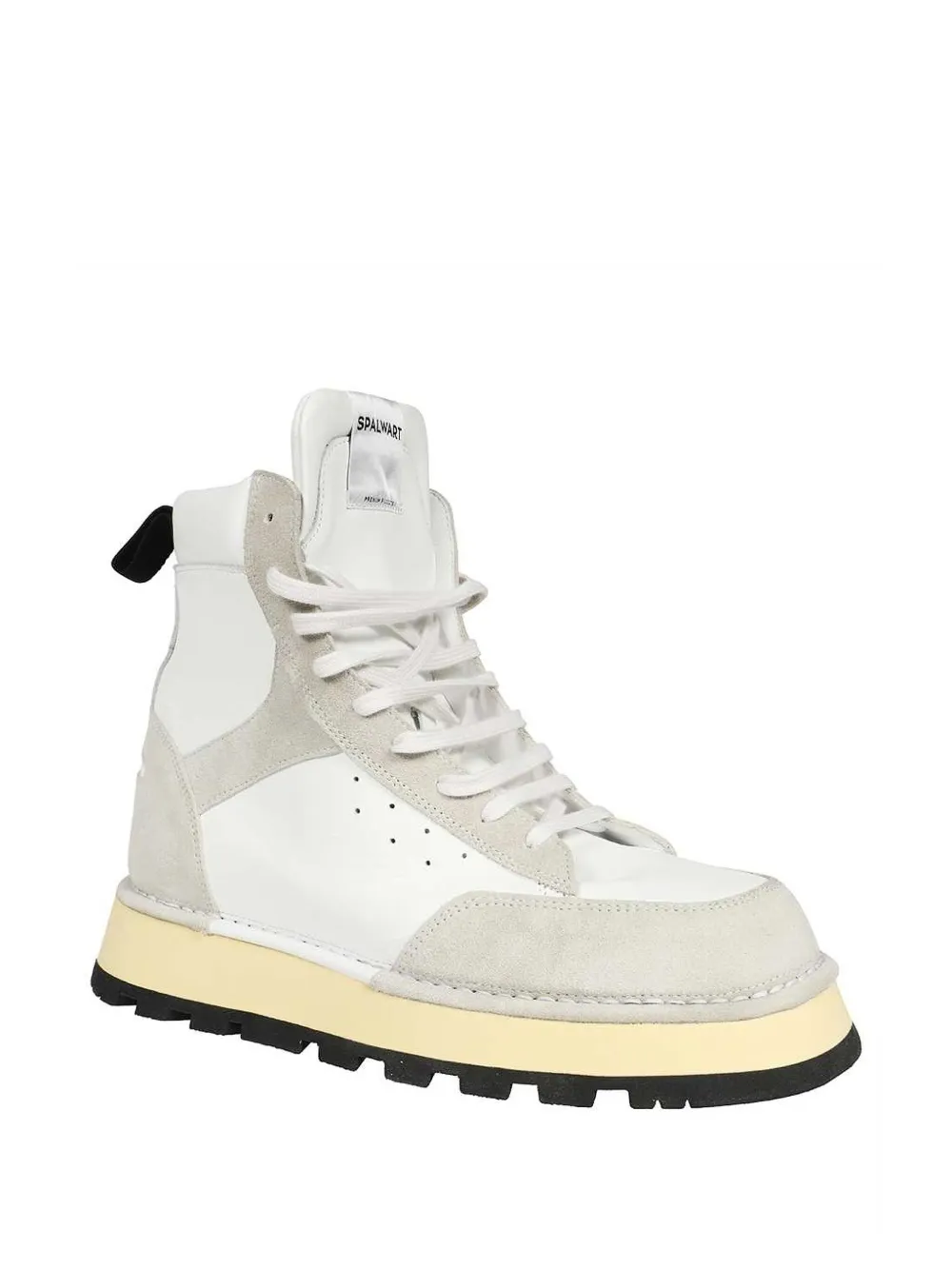 Spalwart Leather Lace-up Boots In White