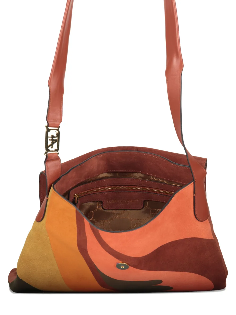 Alberta Ferretti flap-fastener shoulder bag Oranje