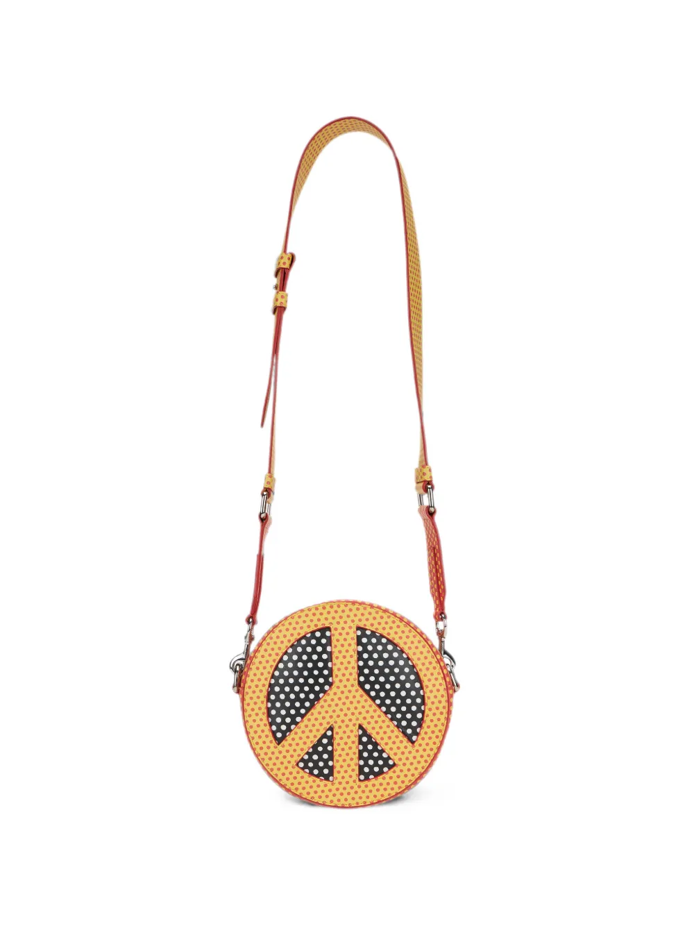 Moschino polka-dot peace-sign belt bag - Giallo