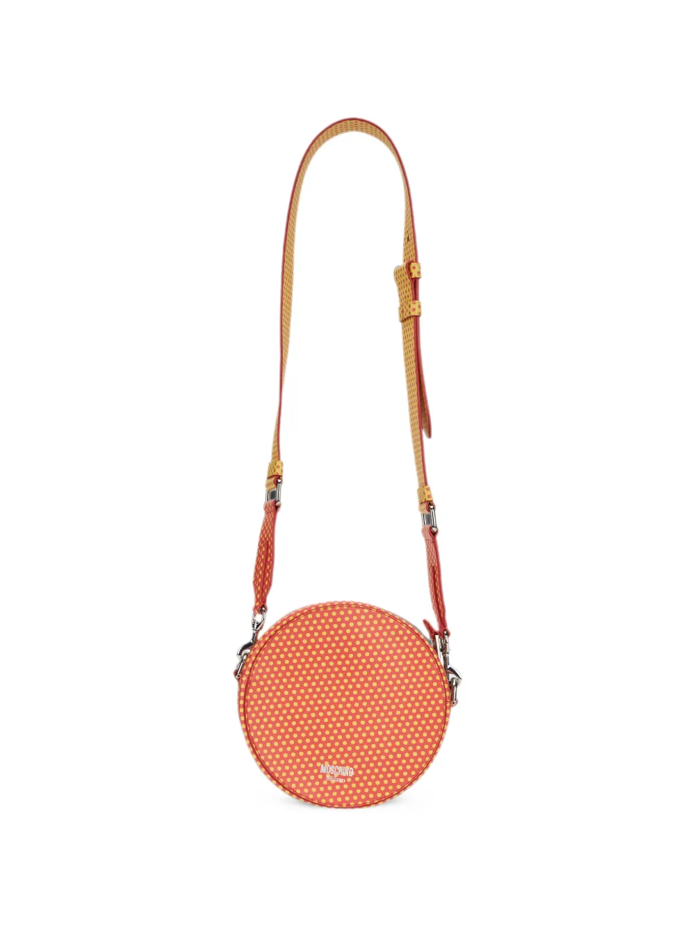 Moschino Riem met stippen en vredesteken Geel